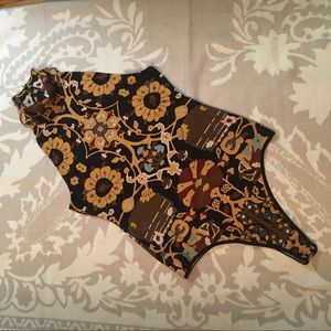 Free People Almost Famous Retro Print Bodysuit